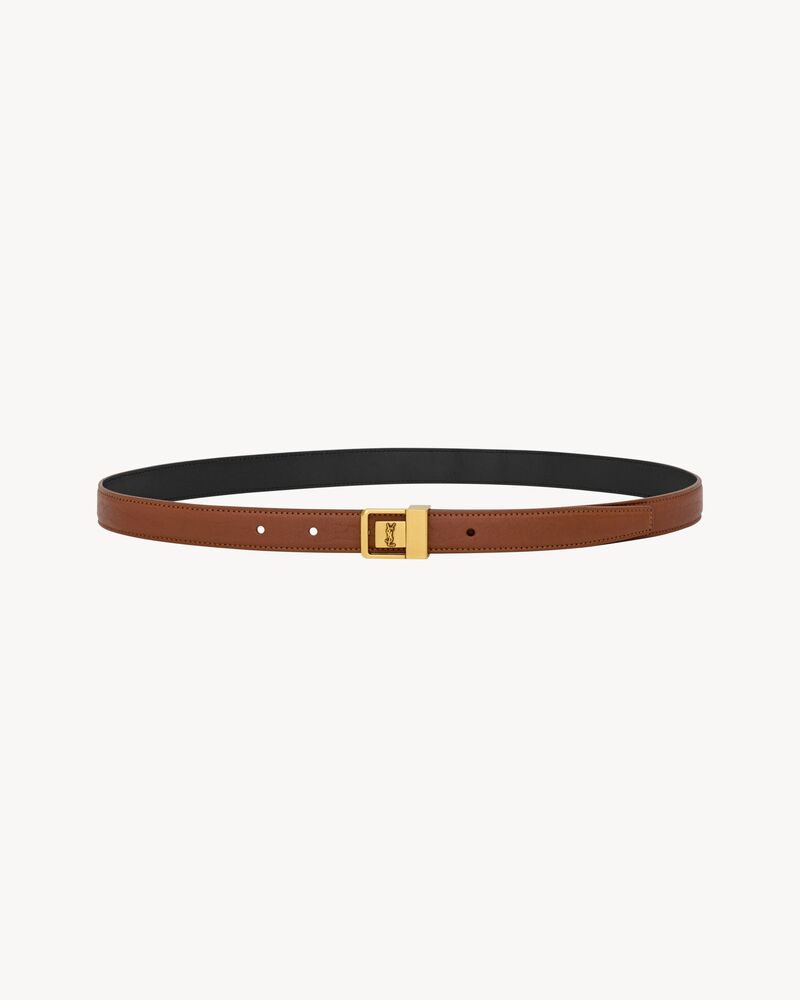 la 66 thin belt in grained lambskin - Image 1